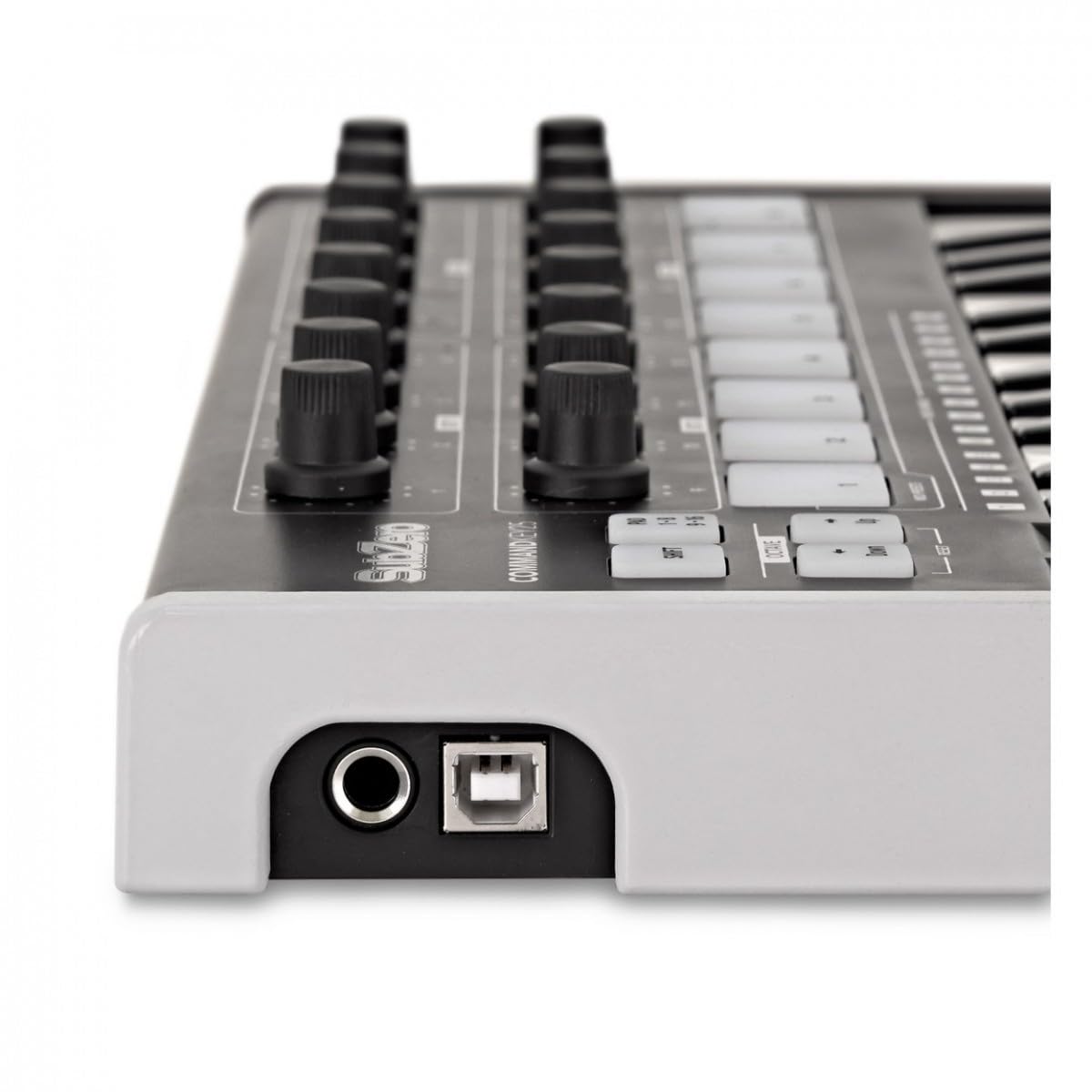 Teclado controlador MIDI de 25 teclas SubZero CommandKey25 | 25 Teclas Finas Sensibles a la Velocidad, Pads Perillas y Bandas Táctiles Asignables, Chasis Compacto 37cm