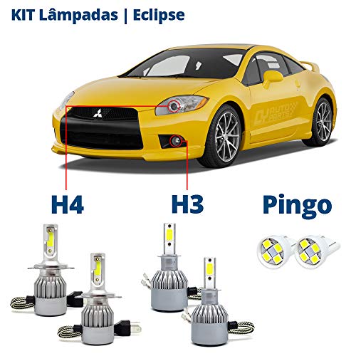 Kit Lâmpadas Eclipse Todos os Anos Super Led Branca 6000k 8200 Lumens Honesty