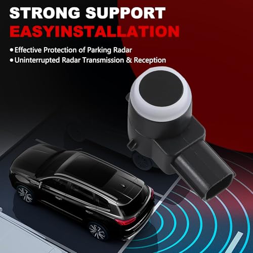 Image of Backup Parking Assist Sensor Compatible with Chevy Avalanche Silverado Suburban,GMC Sierra Yukon,Buick Lucerne Enclave 25961317 25962147,4 PCS Reverse Rear Bumper Parking Sensors