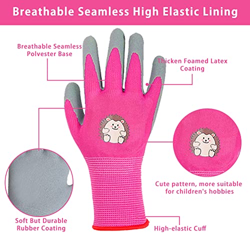 KARELLS Guantes de Jardinería para Niños, Guantes Jardineria, Guantes de Trabajo en el Jardín, Guantes Trabajo, para Niños para niños de 3 a 5 años,para Actividades de Jardinería - imagen 2