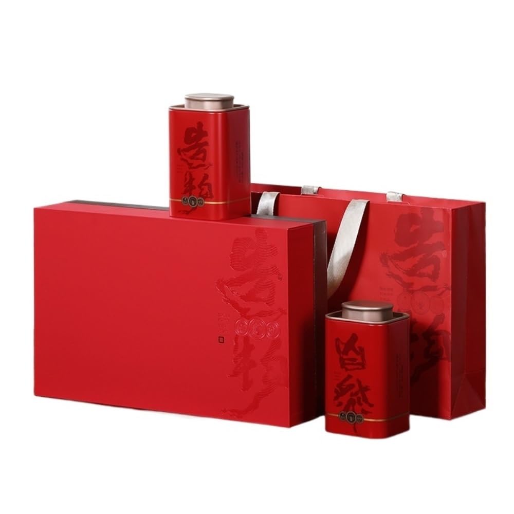 Tarro De Azúcar Contenedor de Almacenamiento de té a Granel, Tarro de Cocina, Lata sellada, Juego de té Retro, Caja de Regalo de Doble Lata, Caja vacía Bote De Té(A)