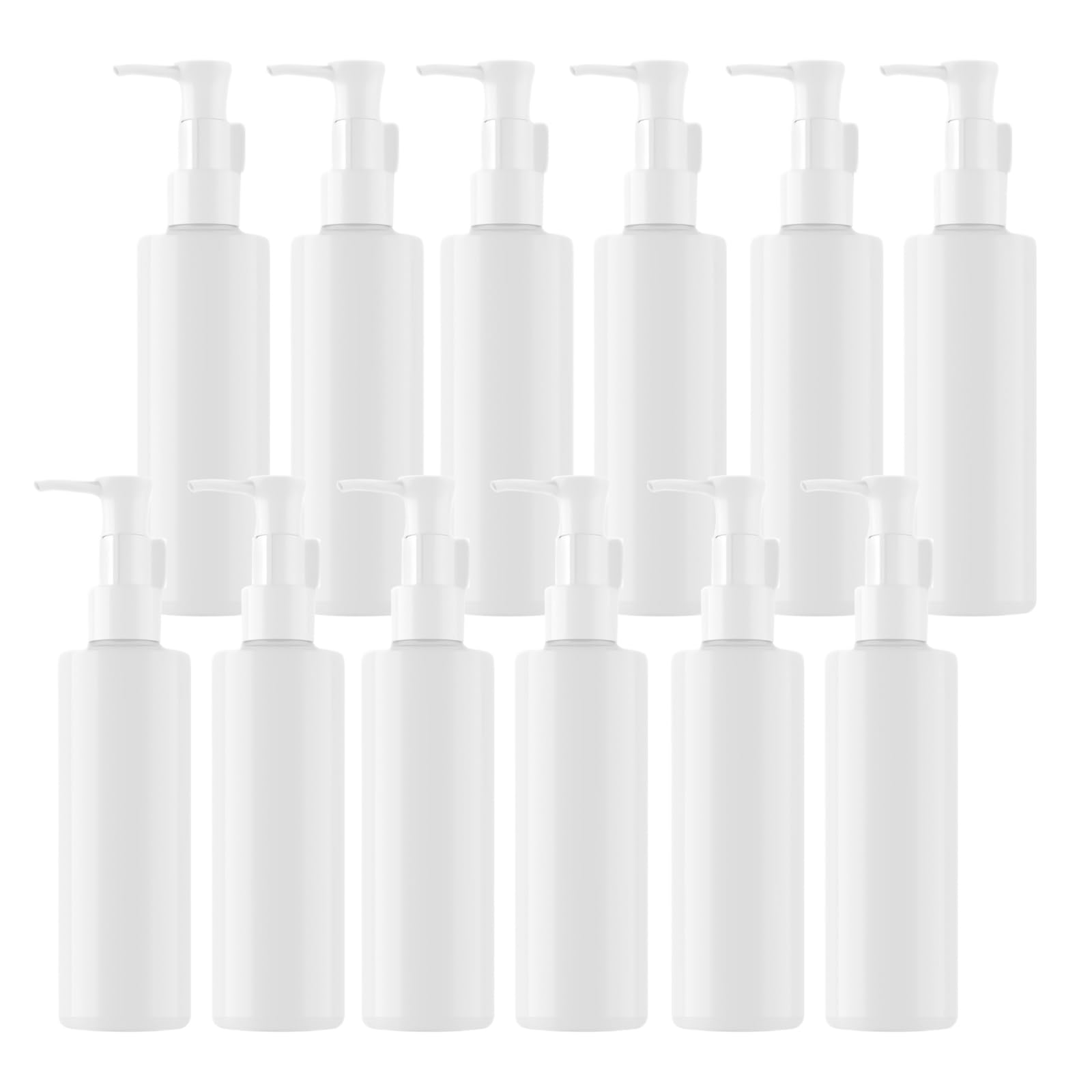 12 Pezzi 250ml Blanc plastica flacone Vuoti da Bottiglie con Pompa Flaconi di Lozione, per riempire lozioni, shampoo, saponi per il corpo e trucchi, ecc.