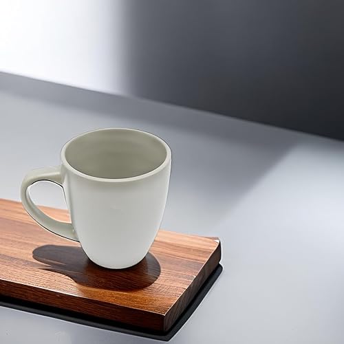 Miniatura 5 de Juego de 6 tazas de café de cerámica mate de 12 onzas con asa, tazas de café para café, té, cacao, leche, microondas y lavavajillas, regalo de