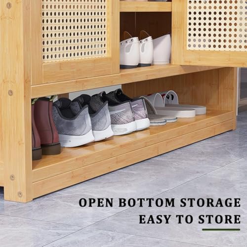 Generico Mobiletto Porta Scarpe, armadietti per corridoio, scaffale per Scarpe, Copri cassetti, Panca Pieghevole per Ingresso, mobiletto Porta Scarpe a Pavimento con Ante, Organizer a 8 Livelli per i