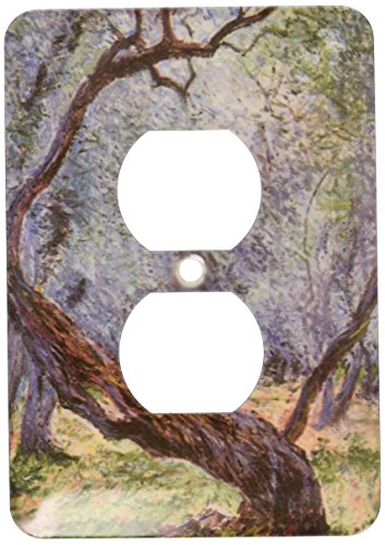 Tapas de enchufe decorativas Claude Monet Estudio de Olivos doble interruptor 2