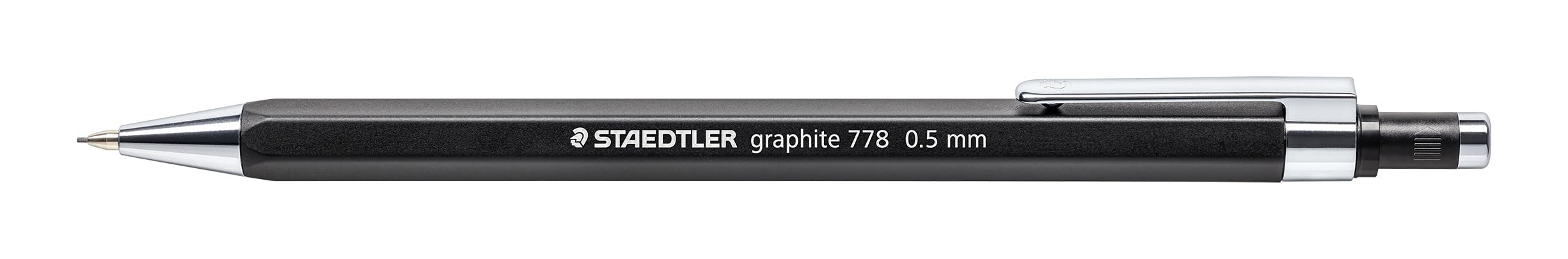 Staedtler Graphite 778 778 05-9 - Portaminas (forma hexagonal, 0,5 mm de ancho, punta y clip de metal, 10 portaminas en caja de cartón)