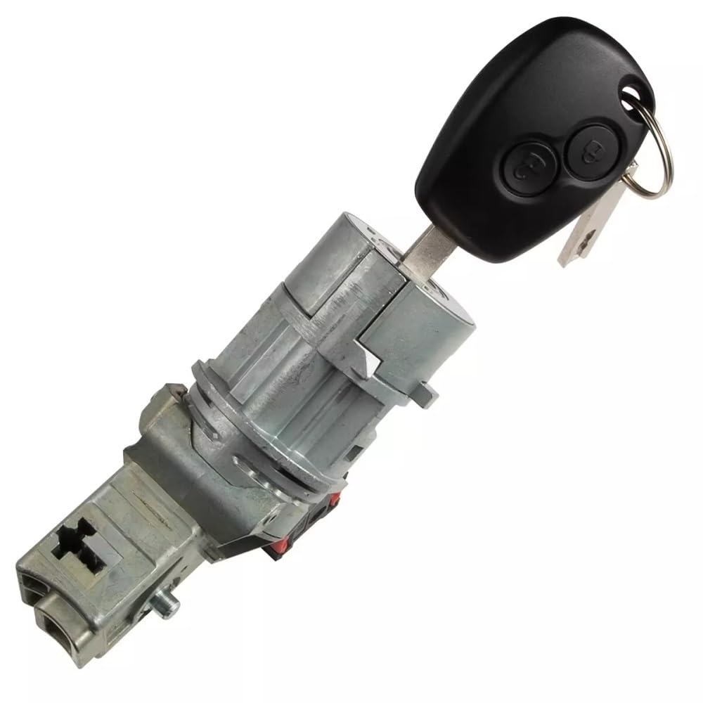 Lock Cylinder Assy Compatible with Trafic for Master for Kangoo 7701208408 N0502064 Ignition Lock Switch Key