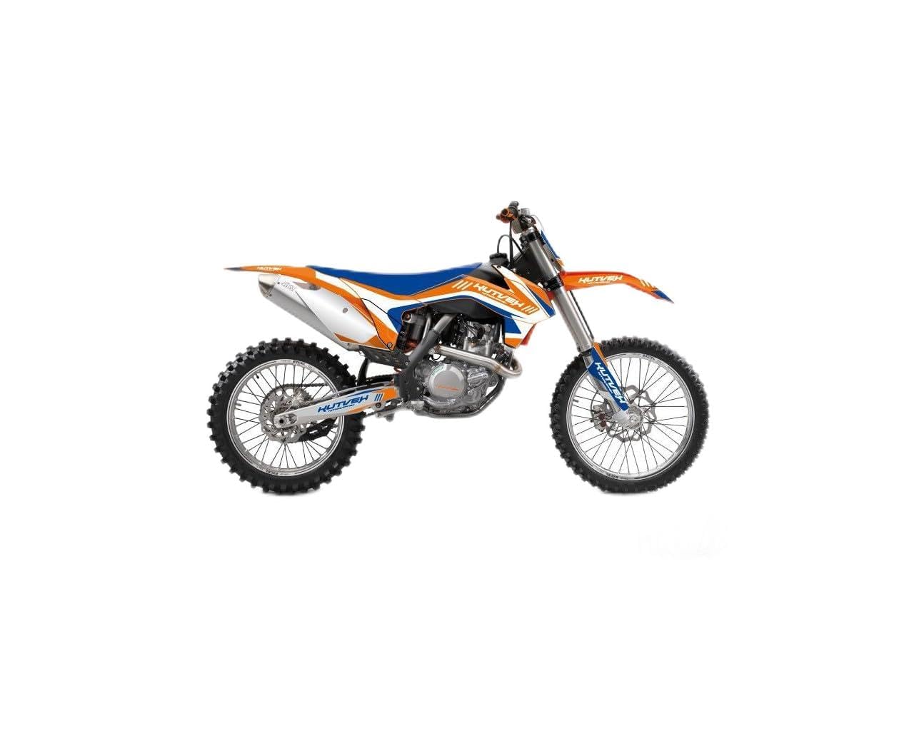 Kit deco moto cross KTM 85 SX bleu style Chrono moderne - 3