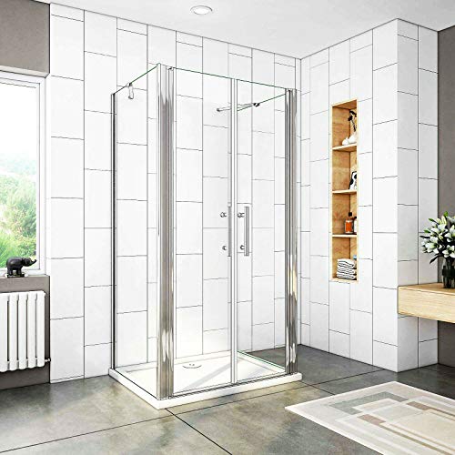 Home-systeme Duschkabine Aron – U-Form, 100 X 80 X 195 Cm, ESG-Sicherheitsglas 8 Mm, Chrom/Alu