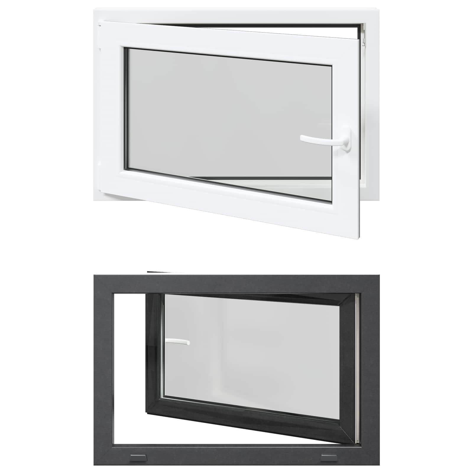 Kellerfenster RISOR, Kipp- und Dreh-Funktion, PVC, 90 x 50 cm