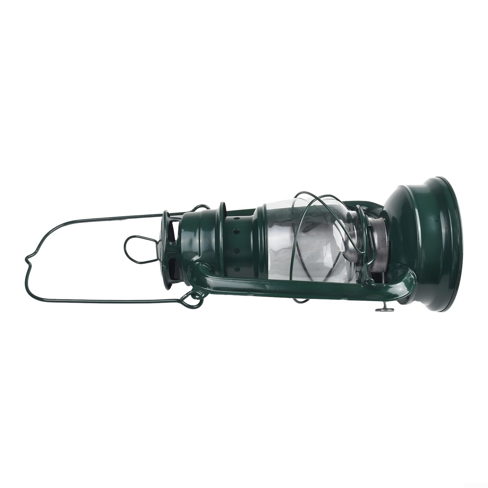 Lampade al cherosene in stile rétro, lampada a olio vintage con manico, lampada da tavolo per casa, giardino, campeggio Citronella (Verde-25CM)