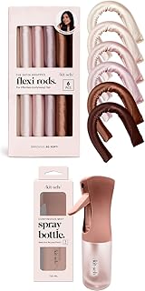 Kitsch Satin Heatless Flexi Rods (6 pcs) and Continuous Spray Bottle (Terracotta) Bundle with Discount