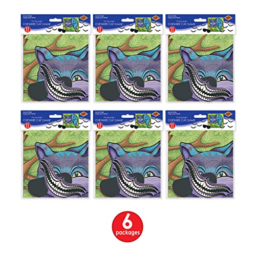 Beistle 60063, 6 Piece Pin The Smile On The Cheshire Cat Games, 16" X 18", Multicolor #TOP1