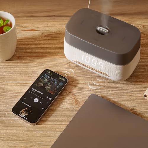 Cecotec Humidificador Ultrasónico con Difusor de Aromas de 300ml PureAroma 1300 Hydra Speaker. Altavoz Bluetooth, Luz LED, Temporizador 5h, 3 Modos Vapor, Aromaterapia, Minimalista, Cobertura 25 m² - imagen 3