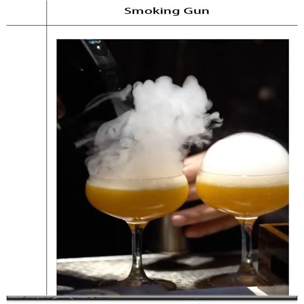 Smoke Bubble Gun,1 E-liquid Warehouse + 5 Atomizer Core, Portable Handheld Smoking Gun, Cocktails Smoke Infuser for Sous Vide Meat Salmon Cocktails Drink Cheese BBQ