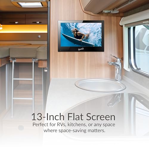 Image of Supersonic SC-1311 13-Inch DLED HDTV with Dual Tuners, HDMI Input, Stunning 1080p Resolution, 16:9 Aspect Ratio, Vibrant Colors, USB Playback, Wall Mountable Design and AC /DC Compatibility