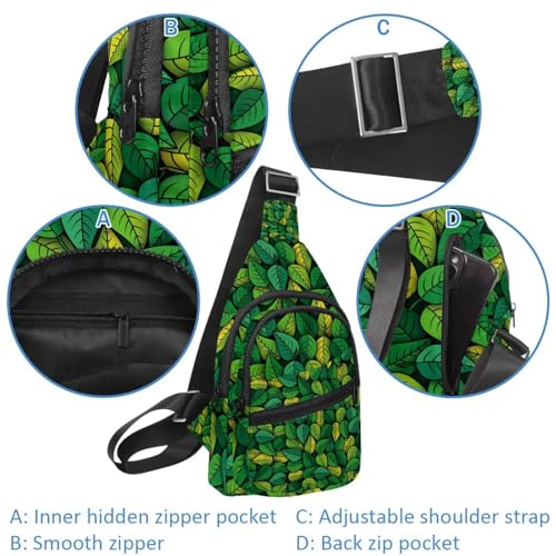 Bandolera cruzada sin costuras de diseño botánico multicolor con práctica correa ajustable 4