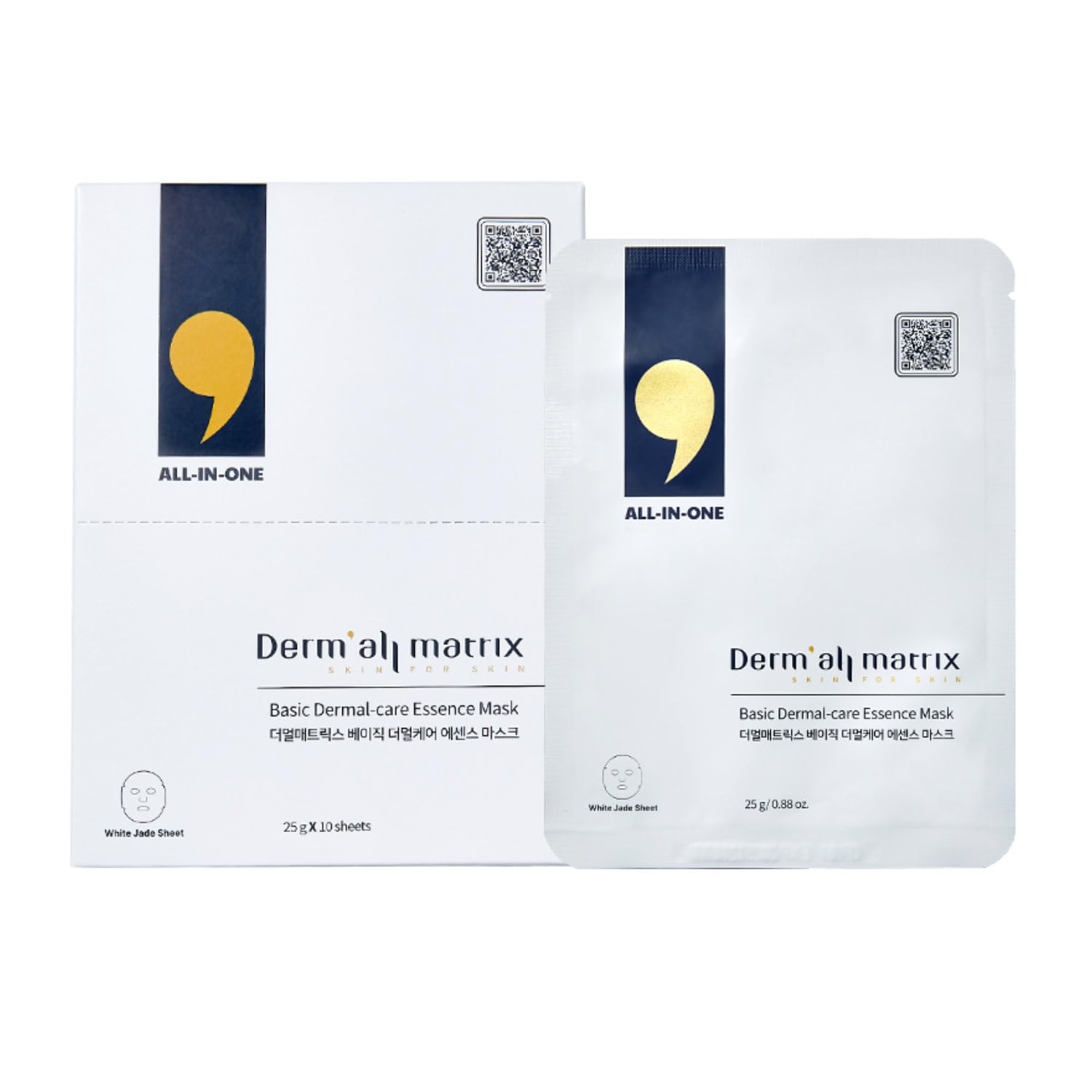 Basic Dermal-Care Essence Mask 25g x 10 sheets. Perfect adherence All-in-One Mask. Moisturizing. Soothing. Full of Moisturizing Essence. Give skin some rest.
