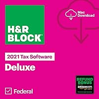Vista 1 de H&R Block Software de impuestos Deluxe 2021 Mac [Mac Download] [Versión antigua]