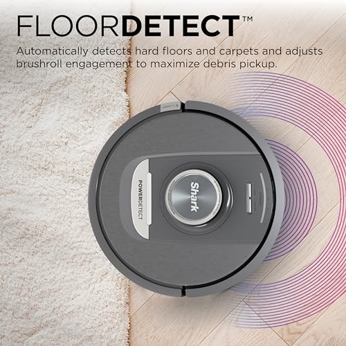 Shark PowerDetect Self-Empty Robot Vacuum with NeverStuck Technology, Auto Deep-Clean Carpets & Hardfloors, XL 60 Day Capacity HEPA Bagless Base Neutralizes Odors, for Pet Hair, Black (AV2820AE) by Shark - Image 5