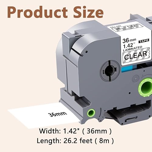 Vista 157 de Hehua Tze - Cinta negra laminada de 0.945 in y 0.94 pulgadas compatible con Brother P-Touch TZe-354 TZe354 TZ-354 TZ354 etiqueta para Ptouch PT D600