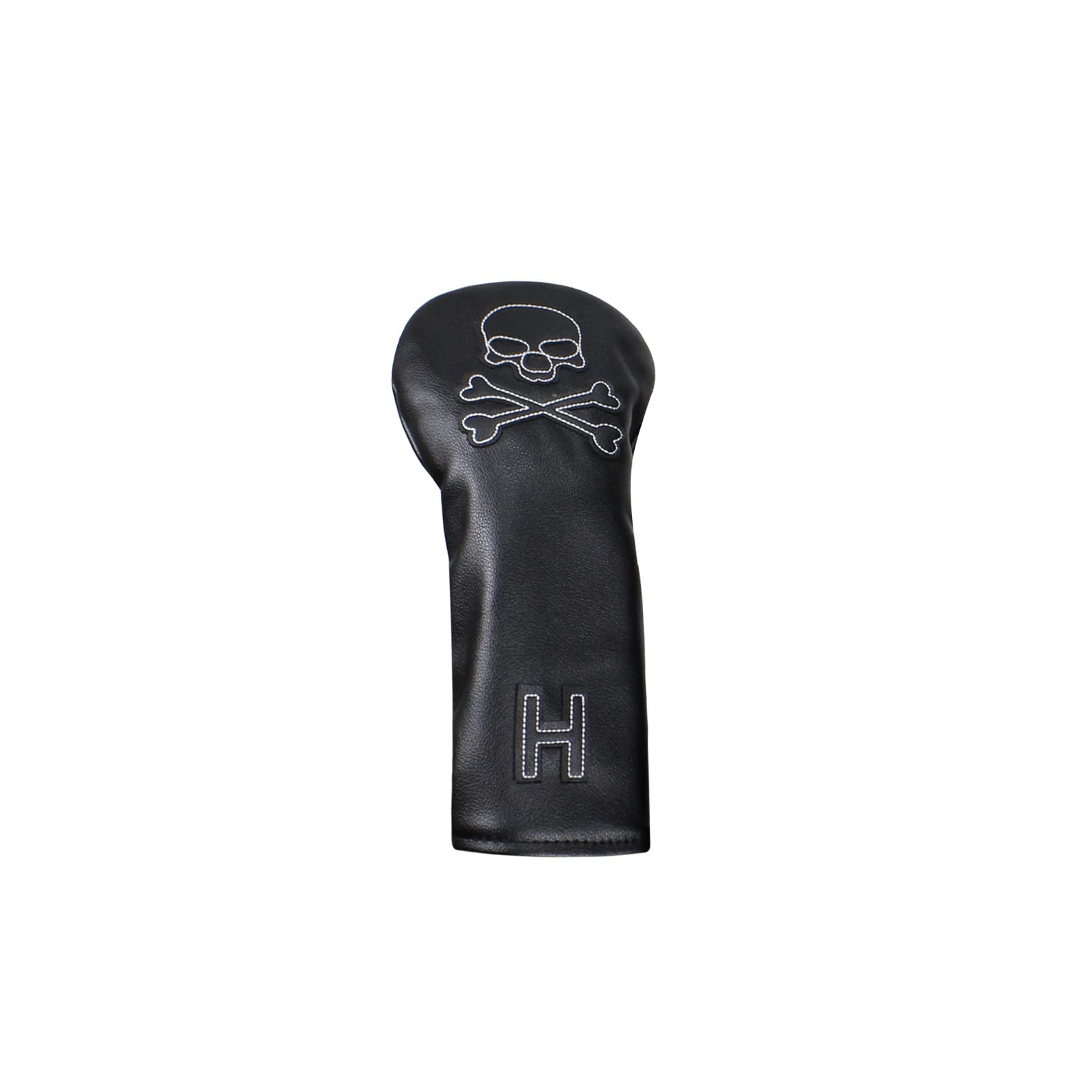 Scott Edward Skull Golf Woods Headcovers Covers for Driver Fairway 1 3 5 H Clubs Set Heads PU Leather Unisex Black Brown