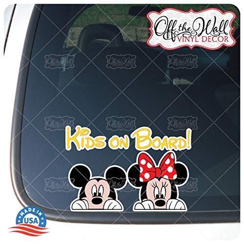 Amazon Co Jp 窓から覗く ミッキーとミニー キッズ 子供が乗ってます ビニール デカール カーステッカー Made In Usa 並行輸入品 車 バイク