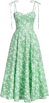 LOOBIS Women's 2024 Summer Cami Slip Midi Long Dress Floral