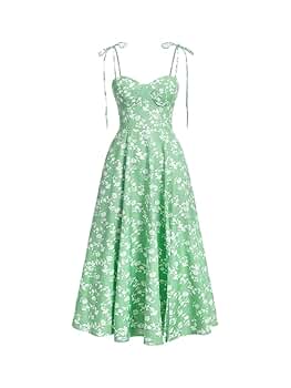 ワンピース herlipto Floral Pleated Satin cami Dress Floral Pleated Satin Cami Dress