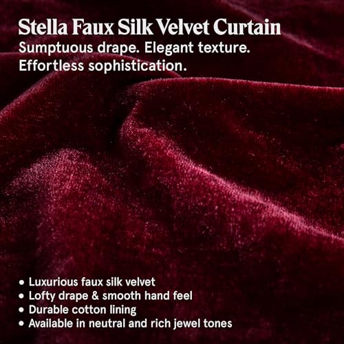Image of HiEnd Accents Stella Faux Silk Velvet Garnet Red Long Lumbar Pillow