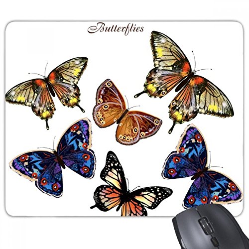 Tapis de souris cadeau original motif papillons ailes colorées pour amie et collègue
