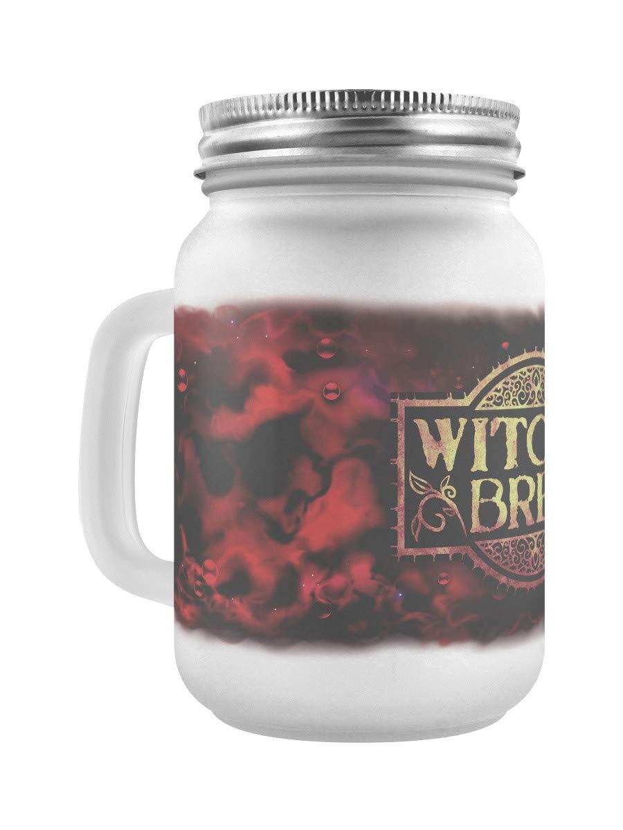 Grindstore Nc Witch's Brew Frosted Drinking Glass Mason Jar 13Cm