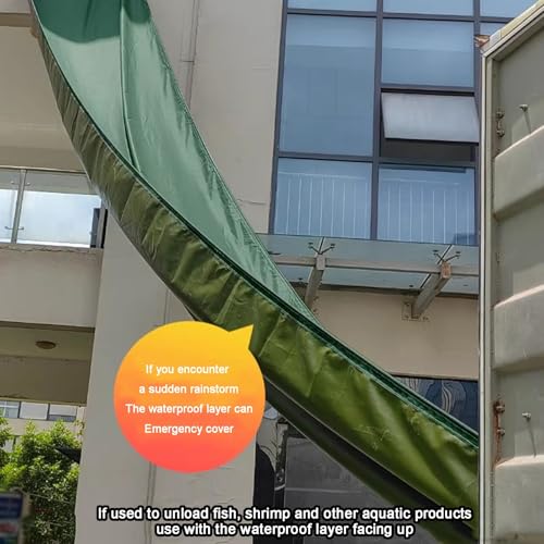 Robuste Segeltuchrutschen zum Be- und Entladen sowie für den Materialtransport - 2x24m (6,56x78,72ft) Lager-Schiebeförderband aus Plane, geeignet für Bauwesen, Logistik und Materialtransport
