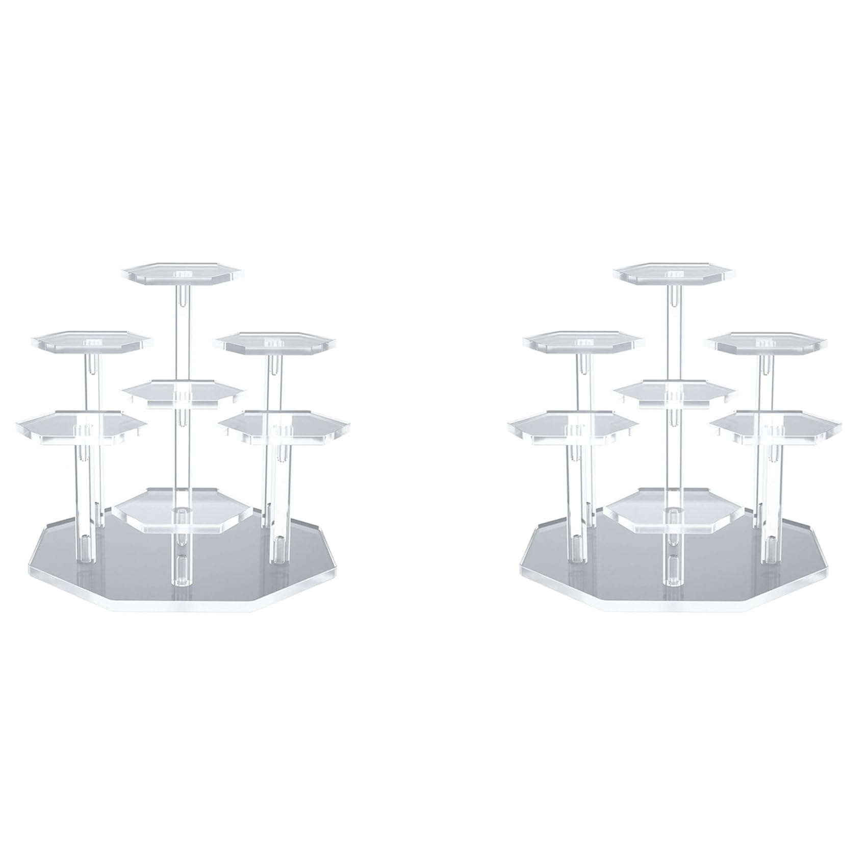 Vjsujehgy 2X Acrylic Display Stand for Figures, Collectibles, Dolls, Collection Holder, Collectibles Stand,B