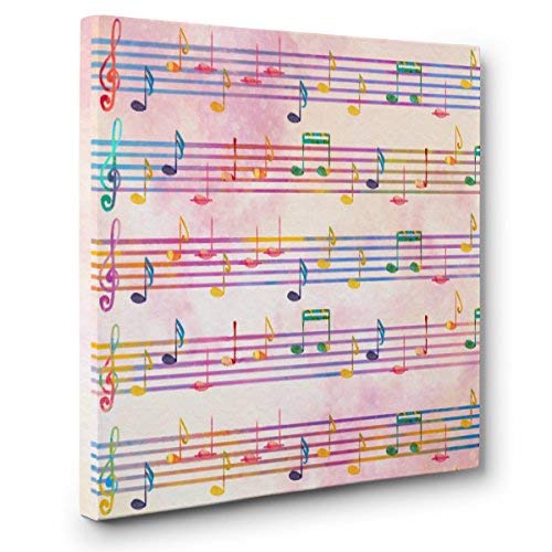 Musical Staff Watercolor CANVAS Wall Art Home Décor