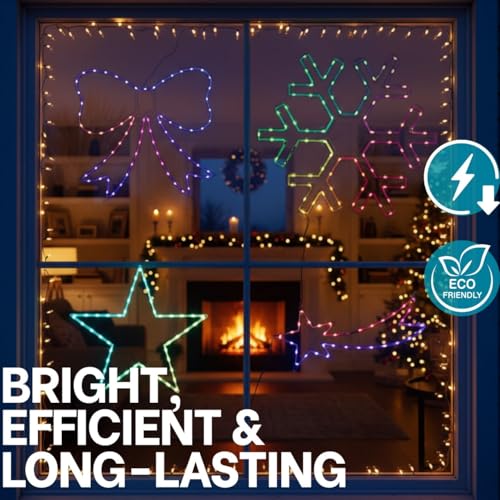 Arbres suspendus et décoration extérieure avec éclairage LED de Noël USB - 7