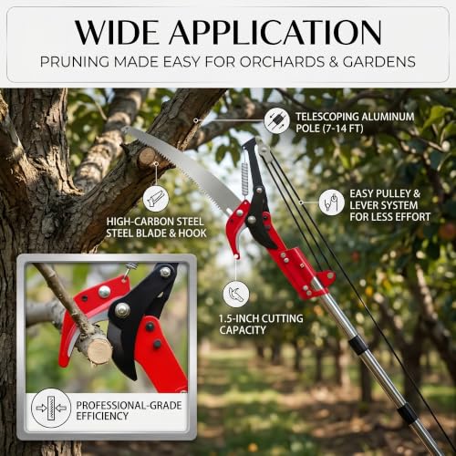 Manual 13.7 Ft Extendable Pole Saw