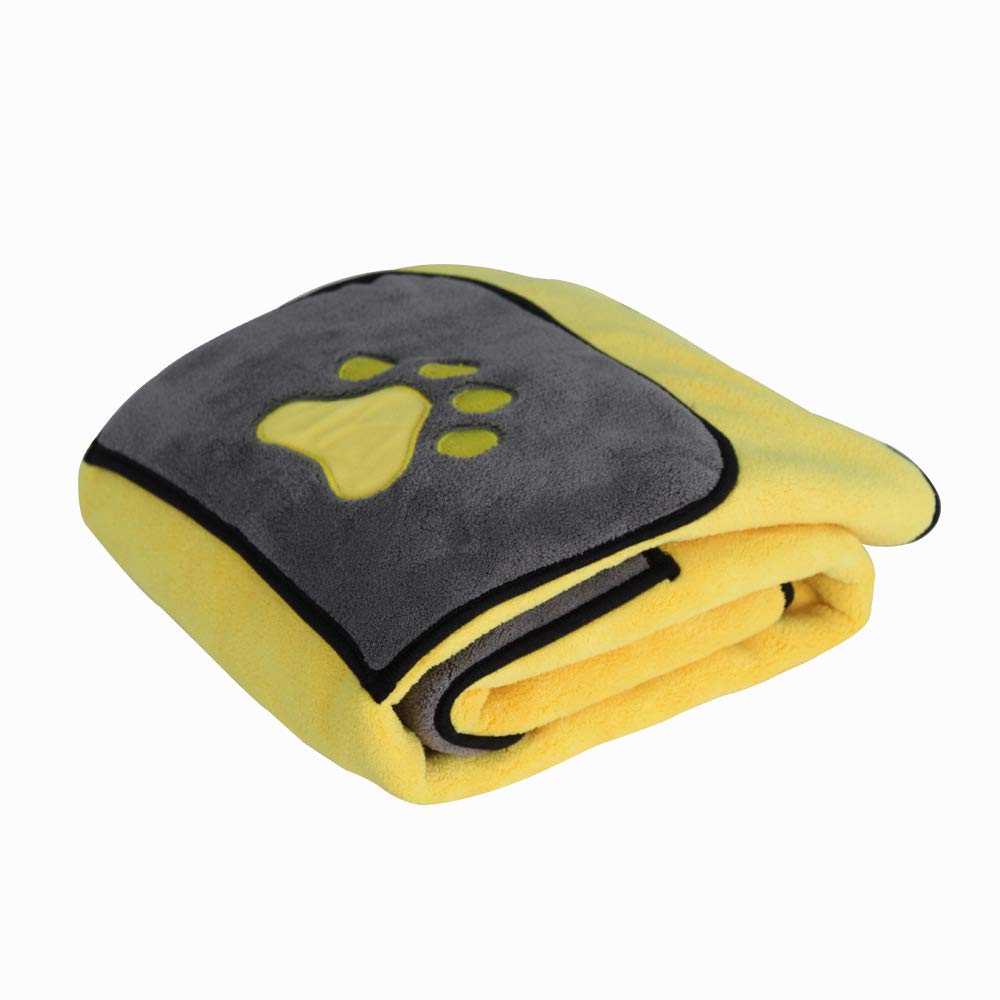 Manteau de Séchage pour Chien, Serviette de Chien, Absorbant à de Microfibre, Cadeau Peignoir pour Chien Serviettes de Bain