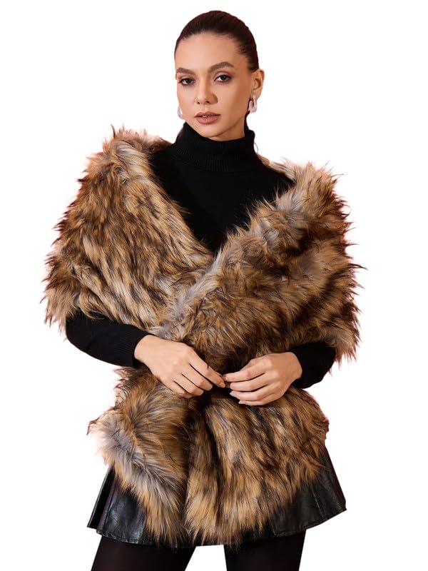 Winter Beige Faux Cape