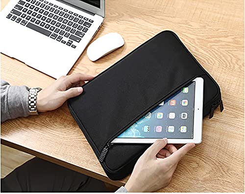 Image of Handcuffs Document Organizer Bag | Waterproof | Portfolio Case | Professional | File Folders | A4 Paper | Certificates | Holder | Travel | Storage | Documents Organiser (Black)