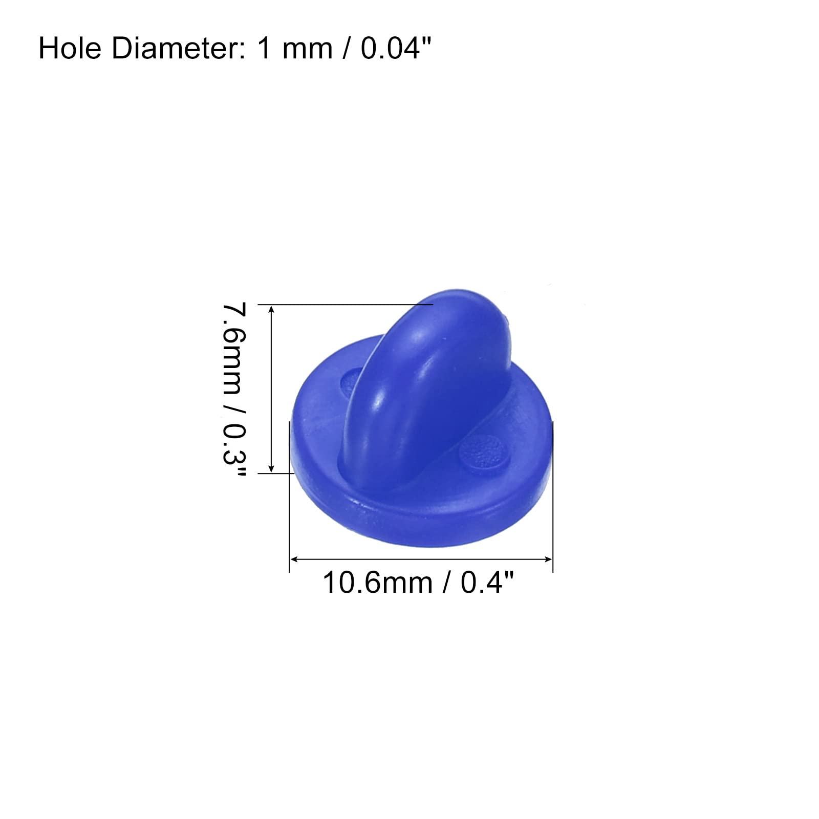 PATIKIL Rubber Pin Backs, 200 Pack Lapel Pin Backing Locking Pin Keepers Brooch Holder for Uniform Badge Hat Tie, Blue