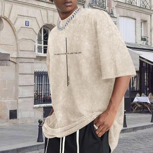 Christian Jesus Shirts for Men God Faith Religious Tshirt Cross Bible Verse Tops Acid Wash Oversized Graphic Tees3