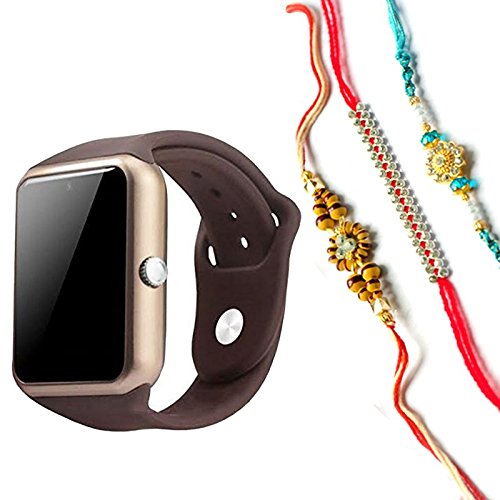 VCS GT08 Bluetooth Copper Brown Smartwatch for Unisex and Supports All ...