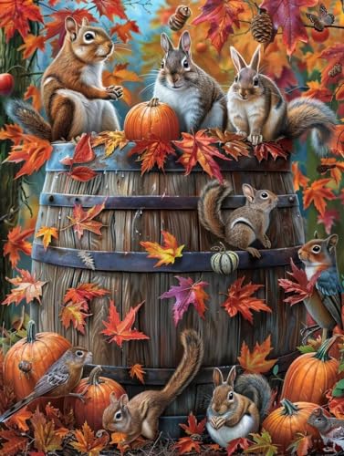 Diamond Painting citrouille 60x90cm pour adulte, grand format broderie diamant kit complet automne