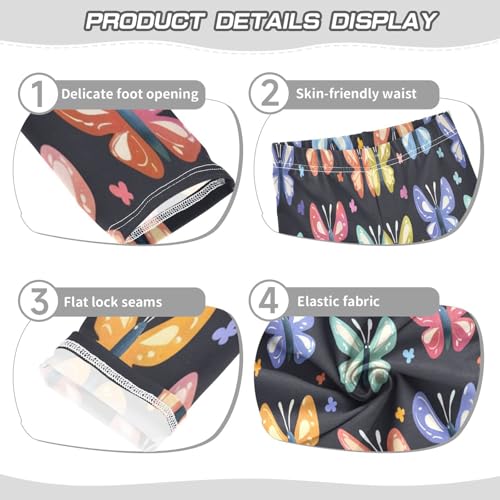 Toddler Girls Leggings Printed Yoga Pants Leggings Purple Blue Butterfly for Kids3