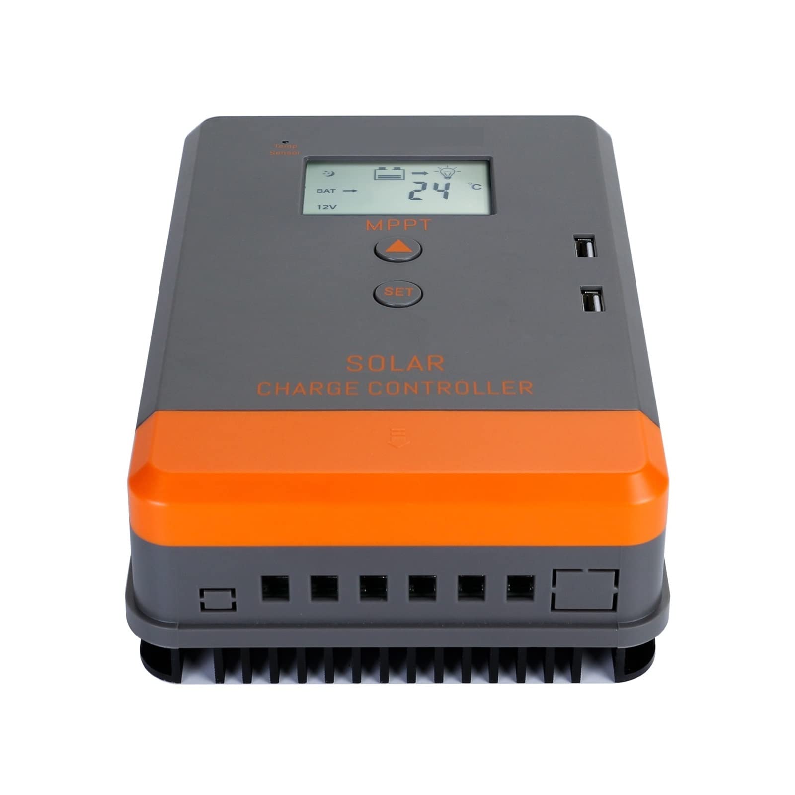 Kontroler ładowania słonecznego, Kontroler ładowarki słonecznej MPPT 40A 30A 20A 12V 24V Regulator panelu słonecznego wyświetlacz LCD różne tryby kontroli obciążenia wsparcie Li(MPPT 20A)