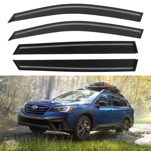 Image of Window Visors Rain Guards Shield for 2020 2021 2022 2023 2024 2025 Subaru Outback, Out-Channel Window Vent Wind Deflectors Visors Shades for 20-25 Outback