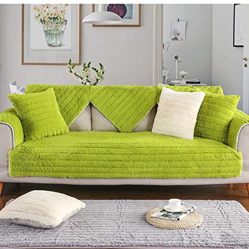 Plush Velvet Non Slip Sofa Cover for L Shaped Couch Grey 70x70 cm Soft and Cozy Couch Protector for Sectional Sofa