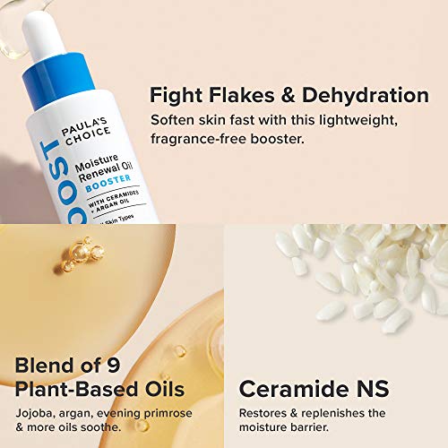 Paula's Choice Boost Moisture Renewal Oil Booster, Ceramides & Argan Oil Serum For Redness Relief, Dry Skin, 0.67 Ounce #TOP2
