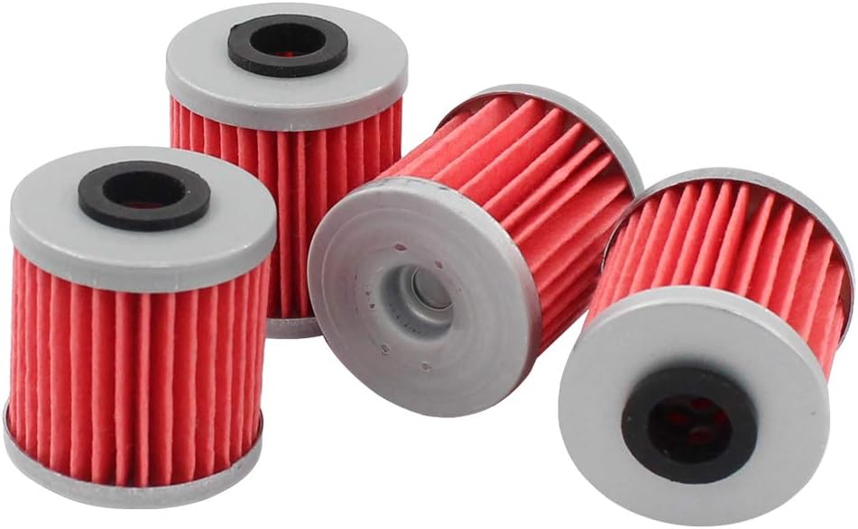 MOTOKU Pack of 4 Oil Filter for Kawasaki KX250 KX250F KX450F RMX450Z RMZ250 RMZ450 Beta EVO 250 300